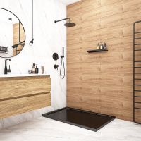 Акриловый поддон для душа Melodia della vita Square 120x80 MTYSQ12080Bk Черный — фото 6, Акриловые душевые поддоны