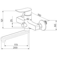Смеситель для ванны Milardo Demi DEMSB02M02 универсальный Хром — фото 4, Для душа и ванны
