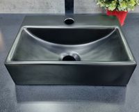 Товар: Раковина CeramaLux 36 9135-1MB Черная матовая - фото 2 Раковина CeramaLux 36 9135-1MB Черная матовая — фото 2, Раковины