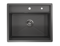 Granula-KS-6051, ГРАФИТ МАТОВЫЙ, стальная кухонная мойка KITCHEN SPACE — фото 1, Кухонные мойки