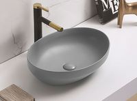 Раковина-чаша CeramaLux 50 78590MH Светло-серая матовая — фото 3, Раковины