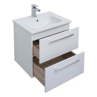 Товар: Тумба GIO, 60 см, подвесная, 2 ящика, белый глянец - фото 9 Тумба GIO, 60 см, подвесная, 2 ящика, белый глянец — фото 9, Тумбы под раковину