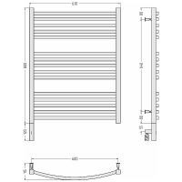 Электрический полотенцесушитель Сунержа Аркус 3.0 800x600 L 020-5704-8060 Шампань — фото 3, Электрические полотенцесушители