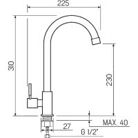 Товар: Кран для одного типа воды Ростовская Мануфактура Сантехники SUS124-269F Нержавеющая сталь - фото 2 Кран для одного типа воды Ростовская Мануфактура Сантехники SUS124-269F Нержавеющая сталь — фото 2, Краны