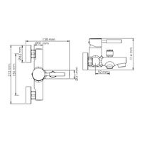 Wern 4201 Смеситель для ванны с коротким изливом — фото 11, Смеситель для ванны