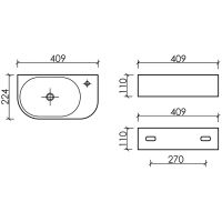 Раковина Ceramicanova Element 41 L CN6066L Белая — фото 5, Мини-раковины