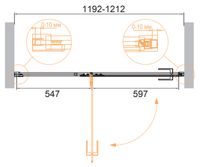 Душевая дверь CEZARES BELLAGIO-B-12-120-C-BORO — фото 2, Душевые двери в нишу