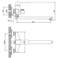 Смеситель для ванны ESKO Belgrade BD 31 универсальный Хром — фото 4, Смеситель для ванны