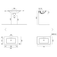 Раковина GSI Pura 82 8885111 Белая — фото 2, Раковины