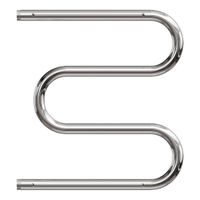 Водяной полотенцесушитель Point М-образный PN38555P 500x500 с полкой Хром — фото 2, Водяные полотенцесушители