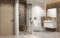 Душевой уголок Ambassador Queen 100х100 11011204Black профиль Черный стекло прозрачное — фото 7, Душевые уголки