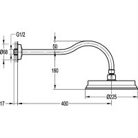 Верхний душ Swedbe Terracotta Art 2519 Терракота — фото 2, Верхние души