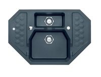 Мойка для кухни SENSUAL 60 GRANITAL+ STEEL-G04M 900x610x200;1+1/2 с сифоном 1104729, — фото 1, Кухонные мойки