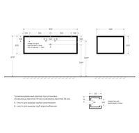 Металлический одноярусный сварной каркас под раковину CEZARES CADRO-90/46/30-1C-SO-MET-ST — фото 2, Комплектующие для туалета