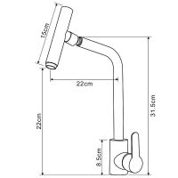 Товар: Смеситель для кухни Melodia della vita Perfetto MDV30205ss Нержавеющая сталь - фото 2 Смеситель для кухни Melodia della vita Perfetto MDV30205ss Нержавеющая сталь — фото 2, Смесители для кухни