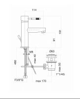 Смеситель для раковины Fiore Xenon 44CR5271 Хром — фото 2, Смесители для раковины