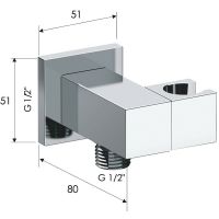 Шланговое подключение Remer 337SBO Белое матовое — фото 2, Комплектующие для душевого оборудования