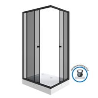 Душевой уголок Niagara Eco NG-012-14QT (120х80х195) низкий поддон(13см),черный,стекло тонированное,2 — фото 1, Душевые уголки