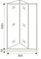 Душевая дверь Good Door Infinity SD-80-G-CH 80 профиль Хром стекло Грейп — фото 2, Душевые двери в нишу
