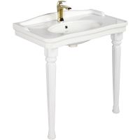 Раковина Creavit Antik 80 AN080-00CB00E-0000 Белая — фото 3, Раковины подвесные