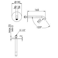 Излив для смесителя Remer X-Style 91XF90XV Сталь — фото 2, Комплектующие для туалета