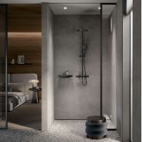 Товар: Душевая система Keuco Plan Blue 53926372321 с термостатом Черная матовая - фото 3 Душевая система Keuco Plan Blue 53926372321 с термостатом Черная матовая — фото 3, Душевые системы