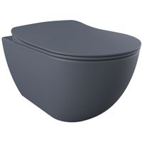 Унитаз Creavit Free FE320-11BM00E-0000 подвесной Базальт без сиденья — фото 1, Подвесные унитазы