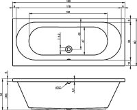 Товар: Акриловая ванна Riho Carolina 190x80 B057001005 (BB5500500000000) без гидромассажа - фото 4 Акриловая ванна Riho Carolina 190x80 B057001005 (BB5500500000000) без гидромассажа — фото 4, Ванны