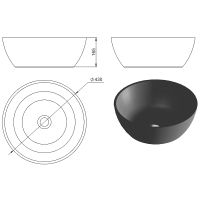 Раковина-чаша Holbi Moon 43 1.02.001.11.1 Белая матовая — фото 3, Раковины