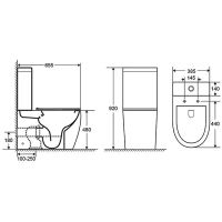 Товар: Унитаз компакт CeramaLux 1289A с бачком и сиденьем Микролифт - фото 2 Унитаз компакт CeramaLux 1289A с бачком и сиденьем Микролифт — фото 2, Унитазы