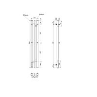 Полотенцесушитель электрический Point Фрея PN20718B П2 100x800 диммер слева, черный — фото 2, Электрические полотенцесушители