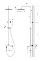 Душевая система со смесителем "Shanghai Gold", арт. ST1425SHAGold — фото 2, Душевые стойки