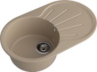 GRANFEST Мойка RONDO 750L 1-чаша+крыло 750*460мм песочный арт.GF- — фото 1, Кухонные мойки