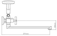 Смеситель "Cancun" д/ван, изл 350 мм, с акс, арт. CN 31 — фото 2, Смеситель для ванны