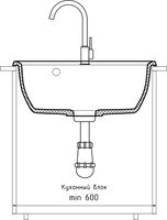 Товар: GRANFEST Мойка VERTEX 580 1-чаша 580*500мм топаз арт.GF- - фото 4 GRANFEST Мойка VERTEX 580 1-чаша 580*500мм топаз арт.GF- — фото 4, Кухонные мойки