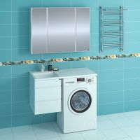 Товар: Раковина СанТа Лидер 100 L 900106N с местом под стиральную машину Белая - фото 2 Раковина СанТа Лидер 100 L 900106N с местом под стиральную машину Белая — фото 2, Раковины подвесные