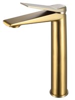 Смеситель "Shanghai Gold" д/рак, высокий, арт. SHA25Gold — фото 1, Смесители для раковины