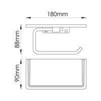 Товар: K-1625 Держатель туалетной бумаги с полочкой для телефона - фото 3 K-1625 Держатель туалетной бумаги с полочкой для телефона — фото 3, Держатели туалетной бумаги
