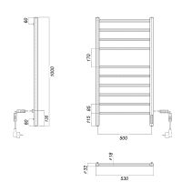 Товар: Электрический полотенцесушитель Domoterm Медея DMT Медея П10 500x1000 EK R Белый матовый - фото 2 Электрический полотенцесушитель Domoterm Медея DMT Медея П10 500x1000 EK R Белый матовый — фото 2, Электрические полотенцесушители