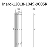 Электрический полотенцесушитель Маргроид Inaro 1200x180 Inaro-12018-1049-9005R правый Черный матовый — фото 2, Электрические полотенцесушители