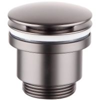 Донный клапан Lemark LM8500GM click-clack Графит — фото 1, Донные клапаны