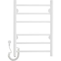 Электрический полотенцесушитель Domoterm Аврора DMT 109-6 40x60 EK L Белый матовый — фото 1, Электрические полотенцесушители