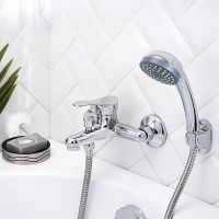 Смеситель для ванны Ростовская Мануфактура Сантехники SL86-009 Хром — фото 6, Для душа и ванны