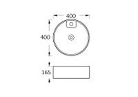 Раковина накладная для установки на столешницу AQUATEK AQ5118-MW 400*400*165, матовый белый — фото 2, Раковины