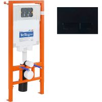 Инсталляция BelBagno BB002-80/BB012-MR-NERO.M с Черной матовой клавишей смыва — фото 1, Инсталляции для унитазов