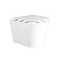 Унитаз подвесной безободковый AQUATEK ДЕЛЬТА 480 x 350 x 320 мм, тонкое сиденье с механизмом плавног — фото 1, Унитазы