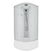 Душевая кабина Niagara Eco E100/40/MT (100х100х215) высокий поддон(40см),стекло матовое,4 места — фото 2, Душевые кабины