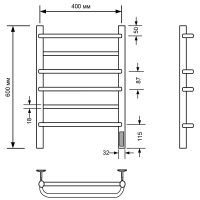 Товар: Электрический полотенцесушитель Comfysan Puro EC-6 60x40 012809 Белый матовый - фото 2 Электрический полотенцесушитель Comfysan Puro EC-6 60x40 012809 Белый матовый — фото 2, Электрические полотенцесушители