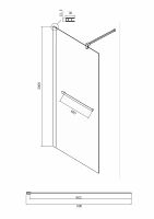 Товар: Душевая перегородка Ambassador Walk-in 90х200 15031236 профиль Черный стекло прозрачное - фото 3 Душевая перегородка Ambassador Walk-in 90х200 15031236 профиль Черный стекло прозрачное — фото 3, Душевые перегородки