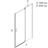 Товар: Душевая дверь Creto Tenta 140 123-WTW-140-C-B-8 (260092) профиль Черный матовый стекло прозрачное - фото 2 Душевая дверь Creto Tenta 140 123-WTW-140-C-B-8 (260092) профиль Черный матовый стекло прозрачное — фото 2, Душевые двери в нишу